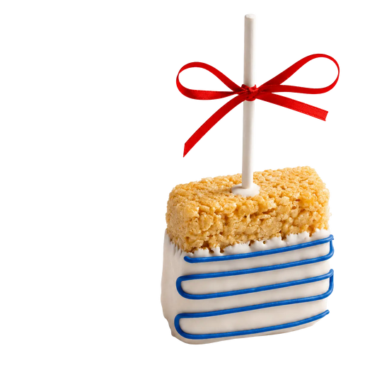 Patriotic Dipped Rice Krispie Treat Pop CustomCookies.com