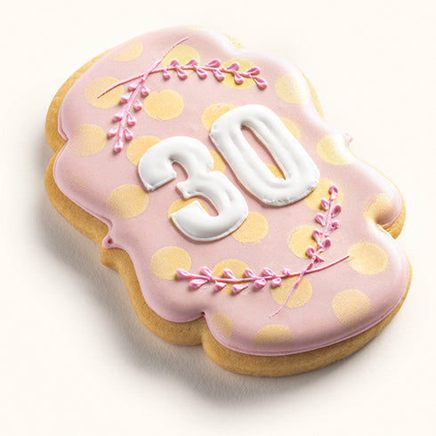 30th Birthday Cookie Pink