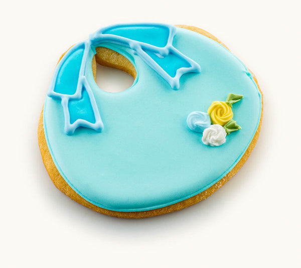 baby bib cookies Blue