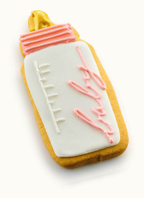 baby bottle cookies for girl Peach
