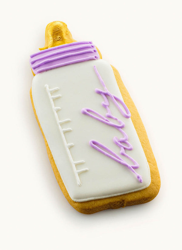 baby bottle cookies for girl Purple
