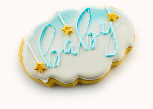 baby shower plaque cookies for boy