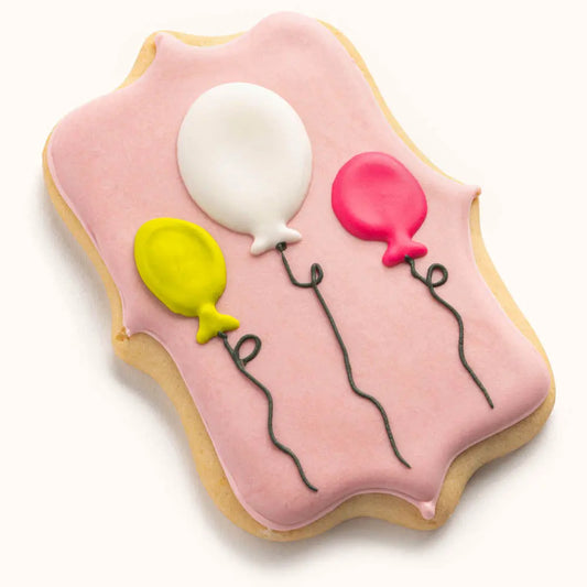 Balloon Plaque Cookie Pink