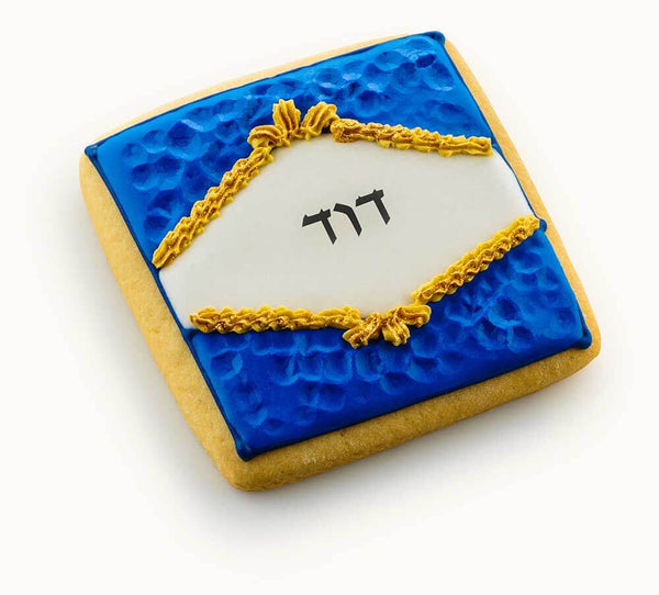Blue  Bar Mitzvah Cookies Tefilin Bag