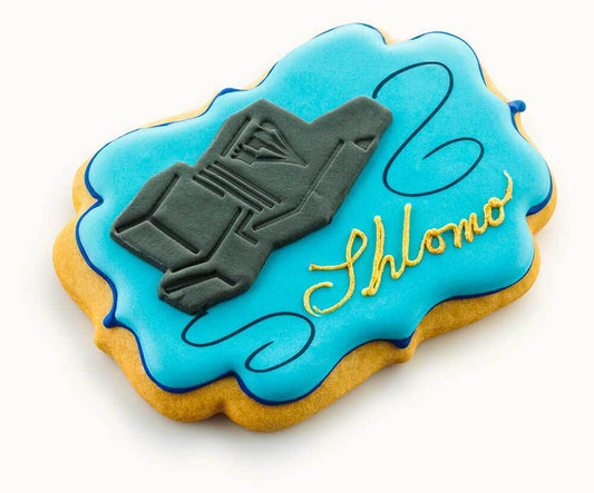 bar mitzvah plaque cookies Sky Blue