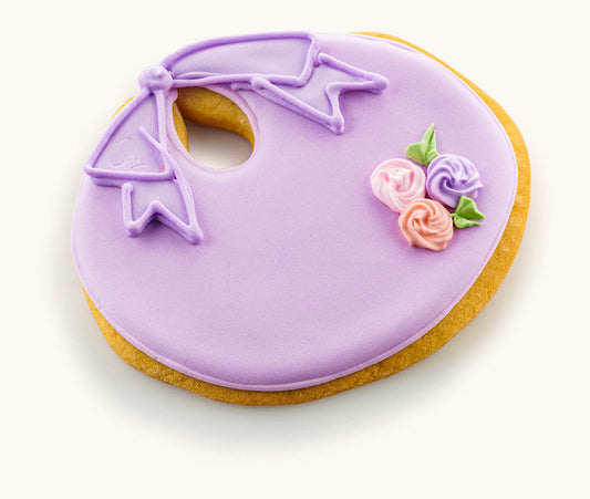 bib cookies for girl baby shower Purple