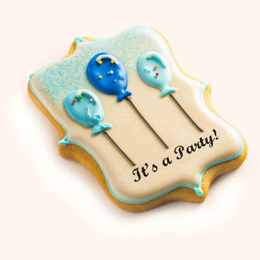 Birthday Balloon Cookies Blue