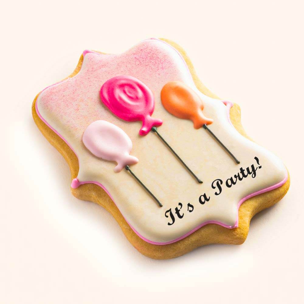 Birthday Balloon Cookies Pink