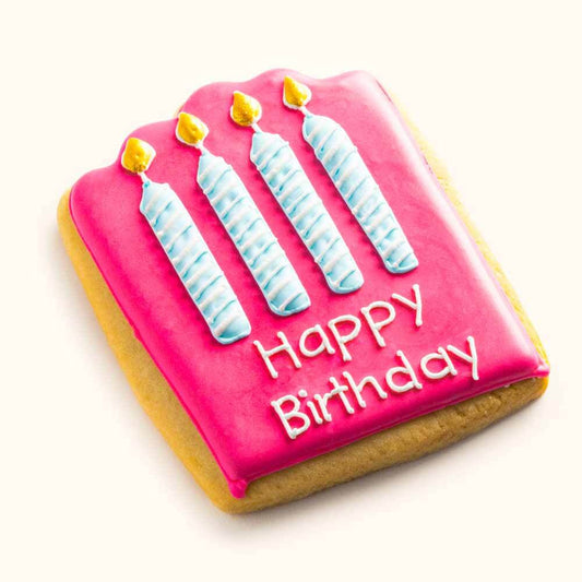 Birthday Candle Cookies Pink