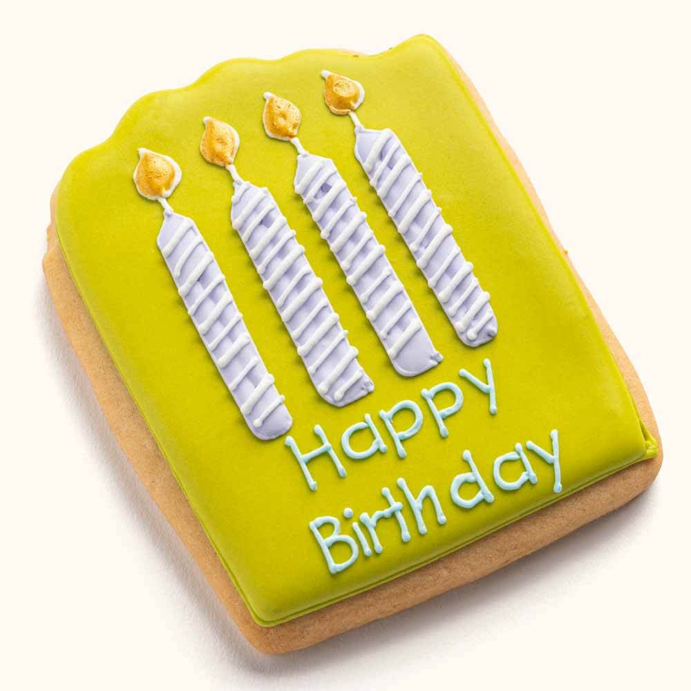 Birthday Candle Cookies Yellow
