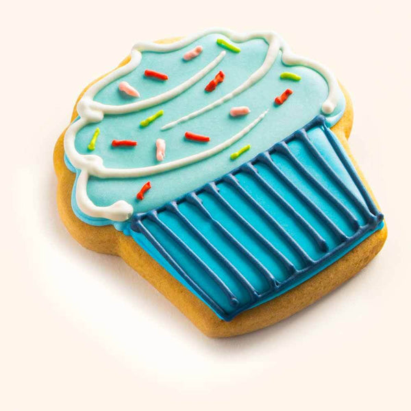 Birthday Cupcake Cookies Blue