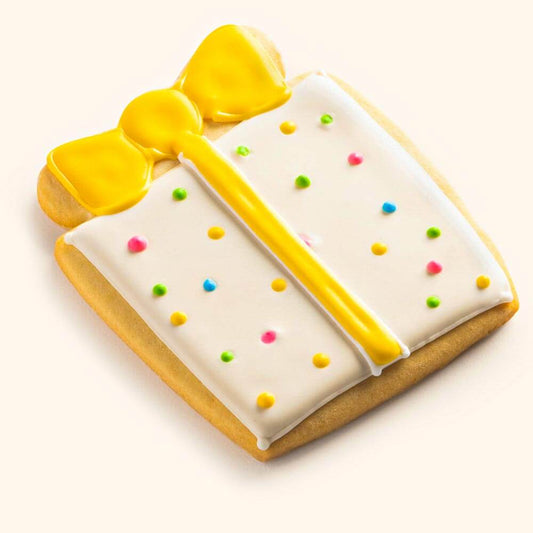 Birthday Present Cookie White