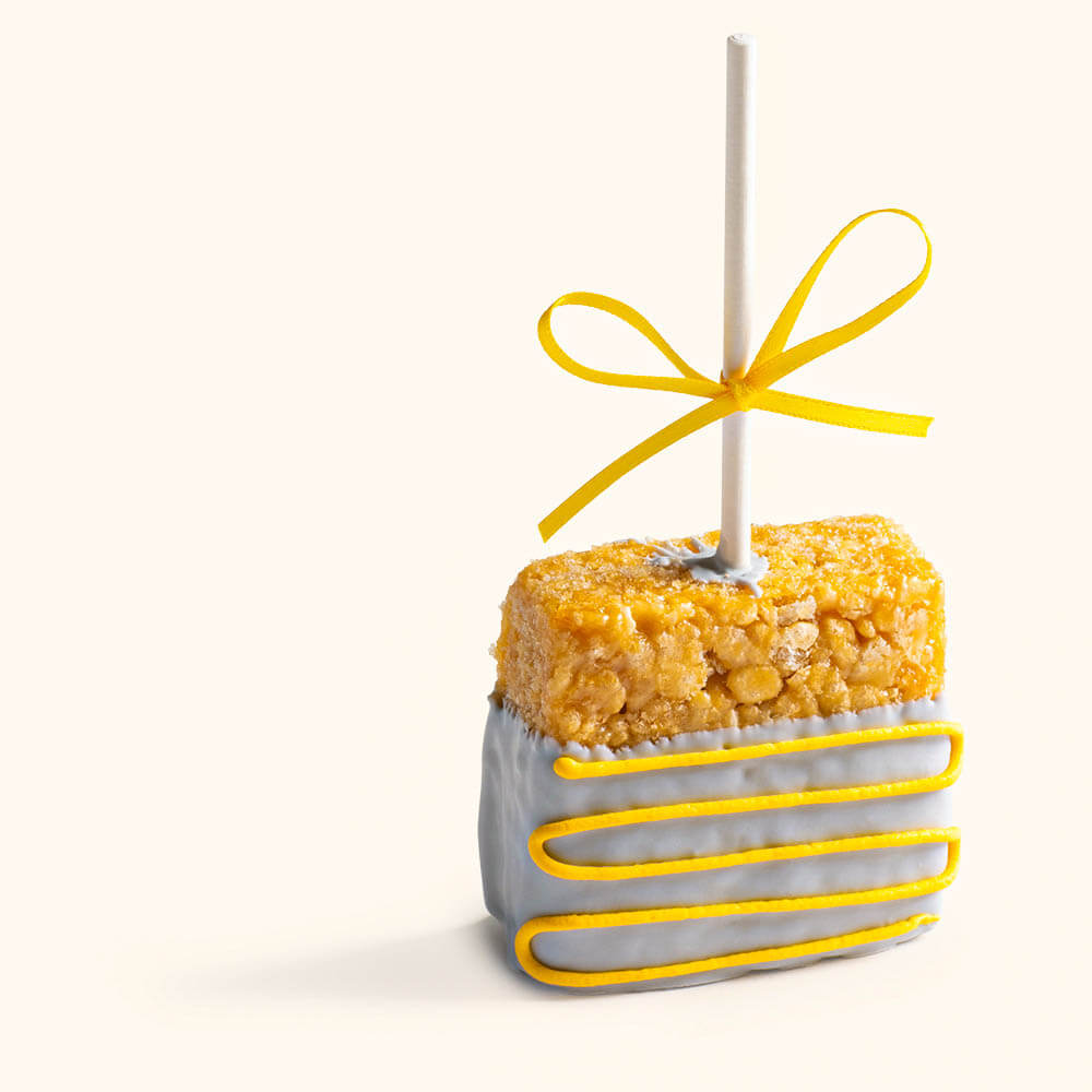 Boy Baby Shower Rice Krispie Treats Gray
