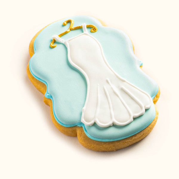 Bridal Dress Cookies Blue