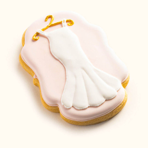 Bridal Dress Cookies Pink