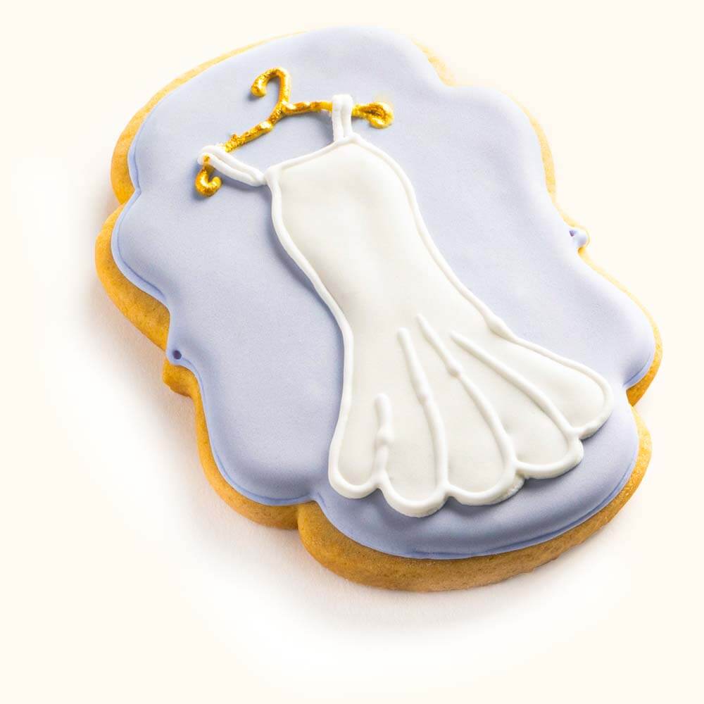 Bridal Dress Cookies Purple