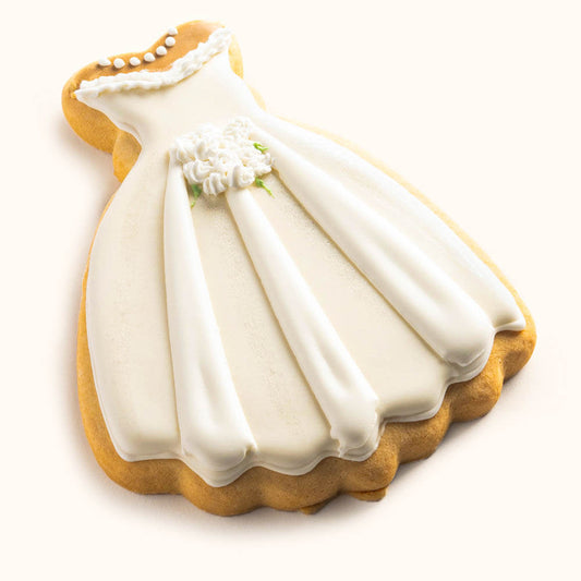 Bridal Gown Cookies White