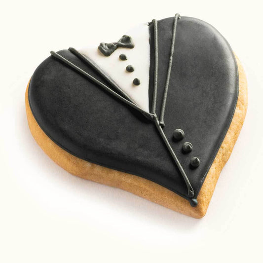 Bride Groom Heart Cookies