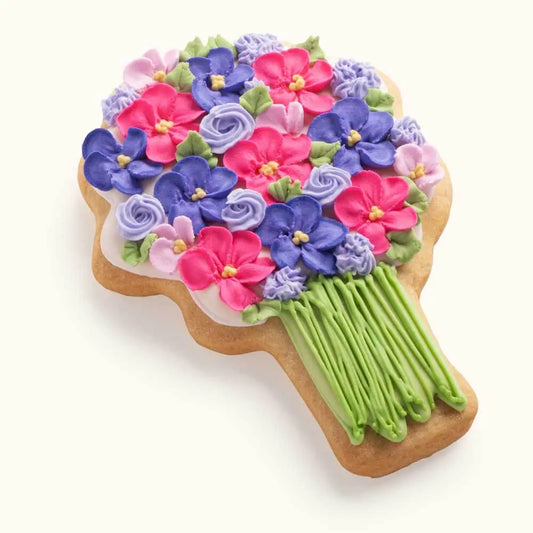 Bunch of Flower cookies Dark Pink