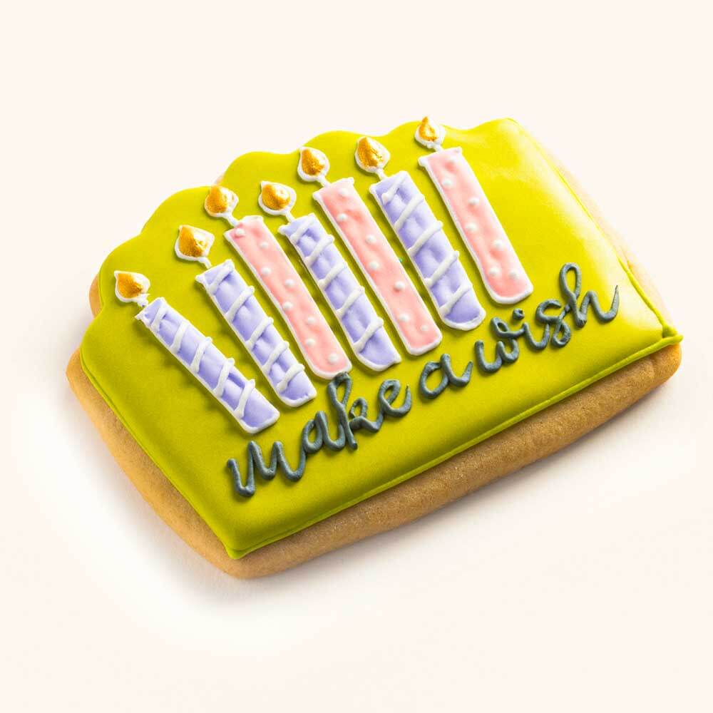 Candles Birthday Cookie Yellow