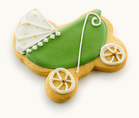 carriage cookies baby shower Green