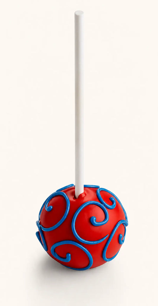 Patriotic Red and Blue Swirl Cake Pop CustomCookies.com