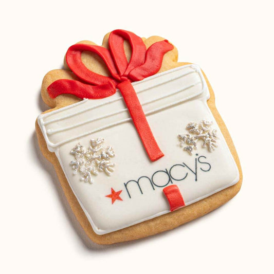 Christmas Gift Box Cookie, with Logo