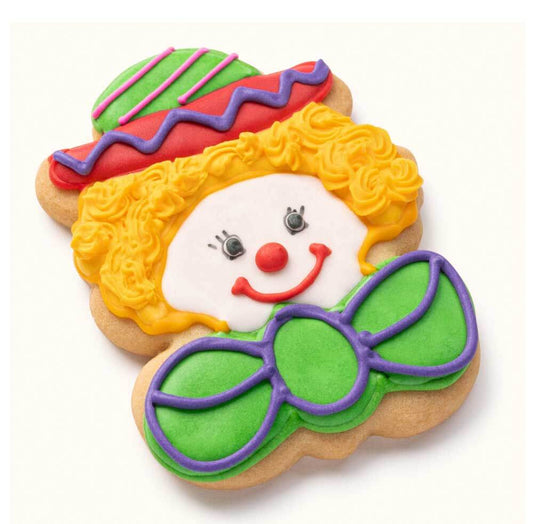 Clown Cookies for Purim Green
