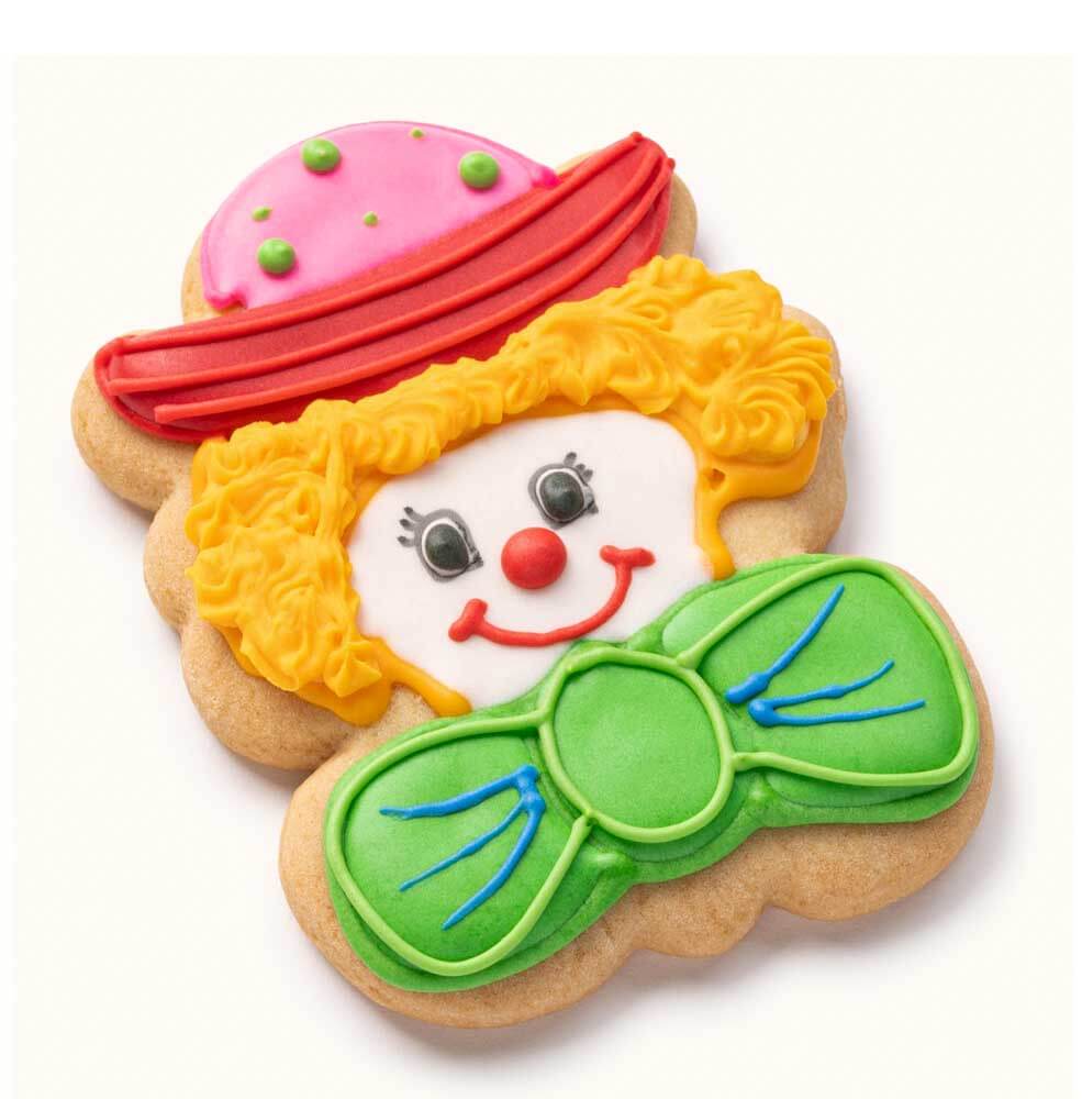 Clown Cookies for Purim Pink