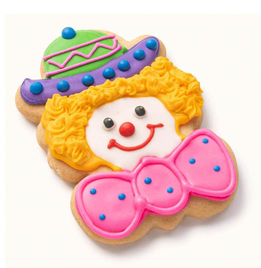 Clown Cookies for Purim Blue