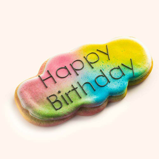 Colorful Birthday Plaque Cookie Colorful Main