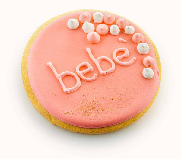 Decorated Baby Girl Cookies Peach