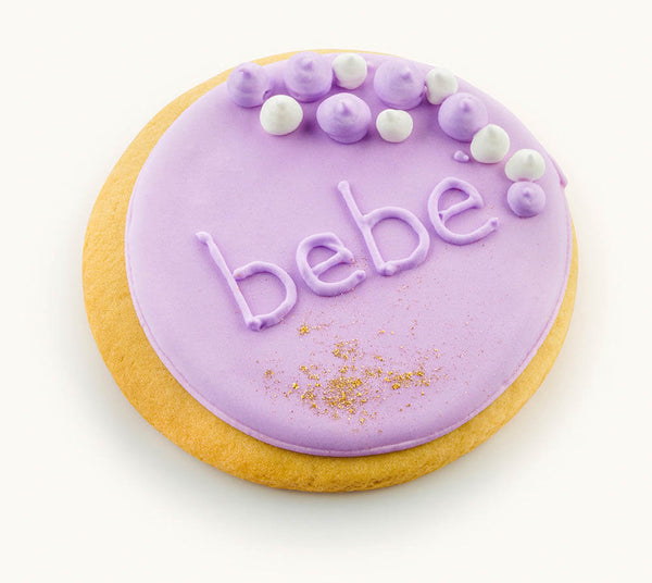Decorated Baby Girl Cookies Purple