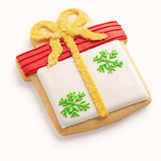 Decorated Christmas Gift Box Cookies