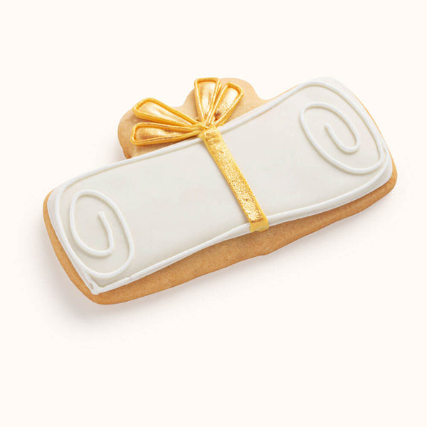 Decorated Diploma Cookies White