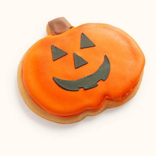 Decorated Halloween Pumpkin Cookies