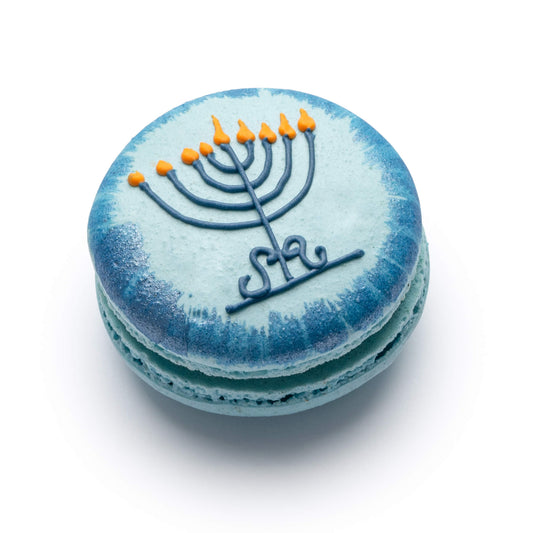 Decorated Hanukkah Macarons