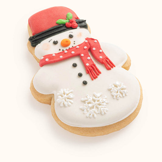 Decorated Holiday Snowman Cookies White