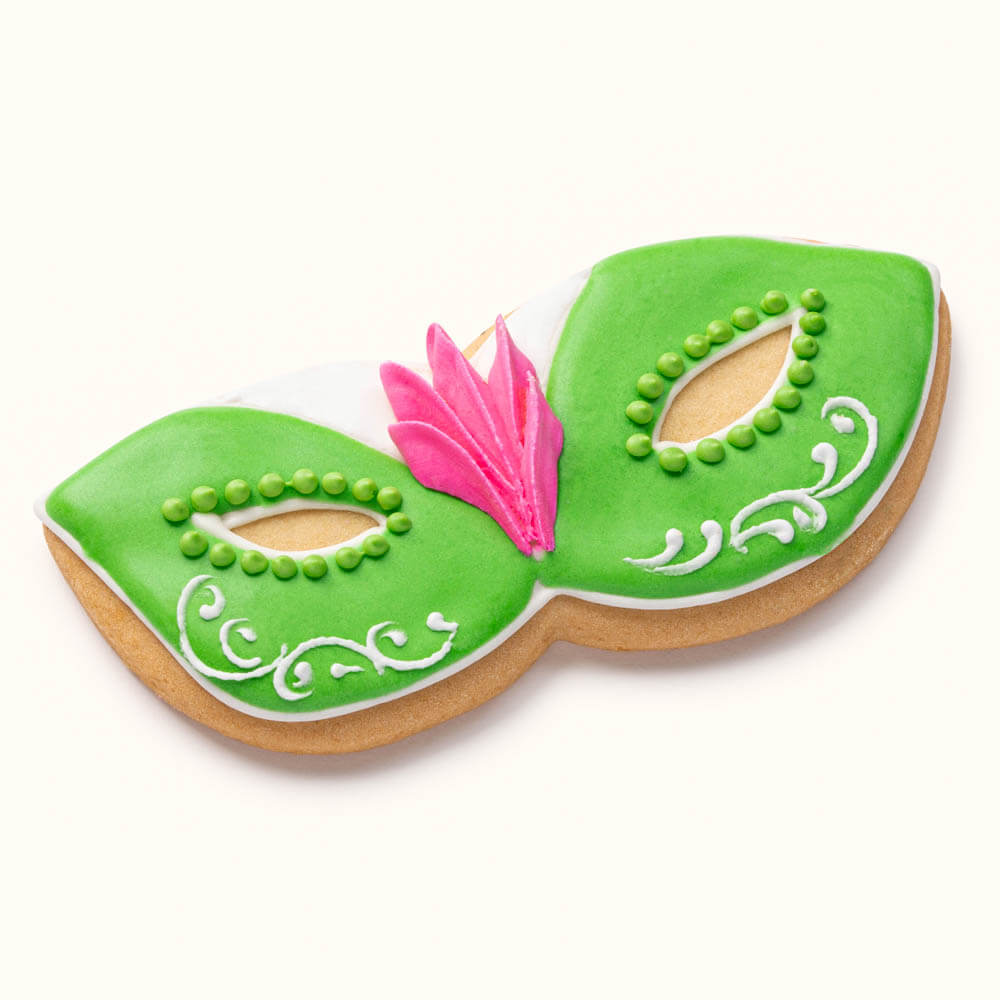 Decorated Mask Cookies Green