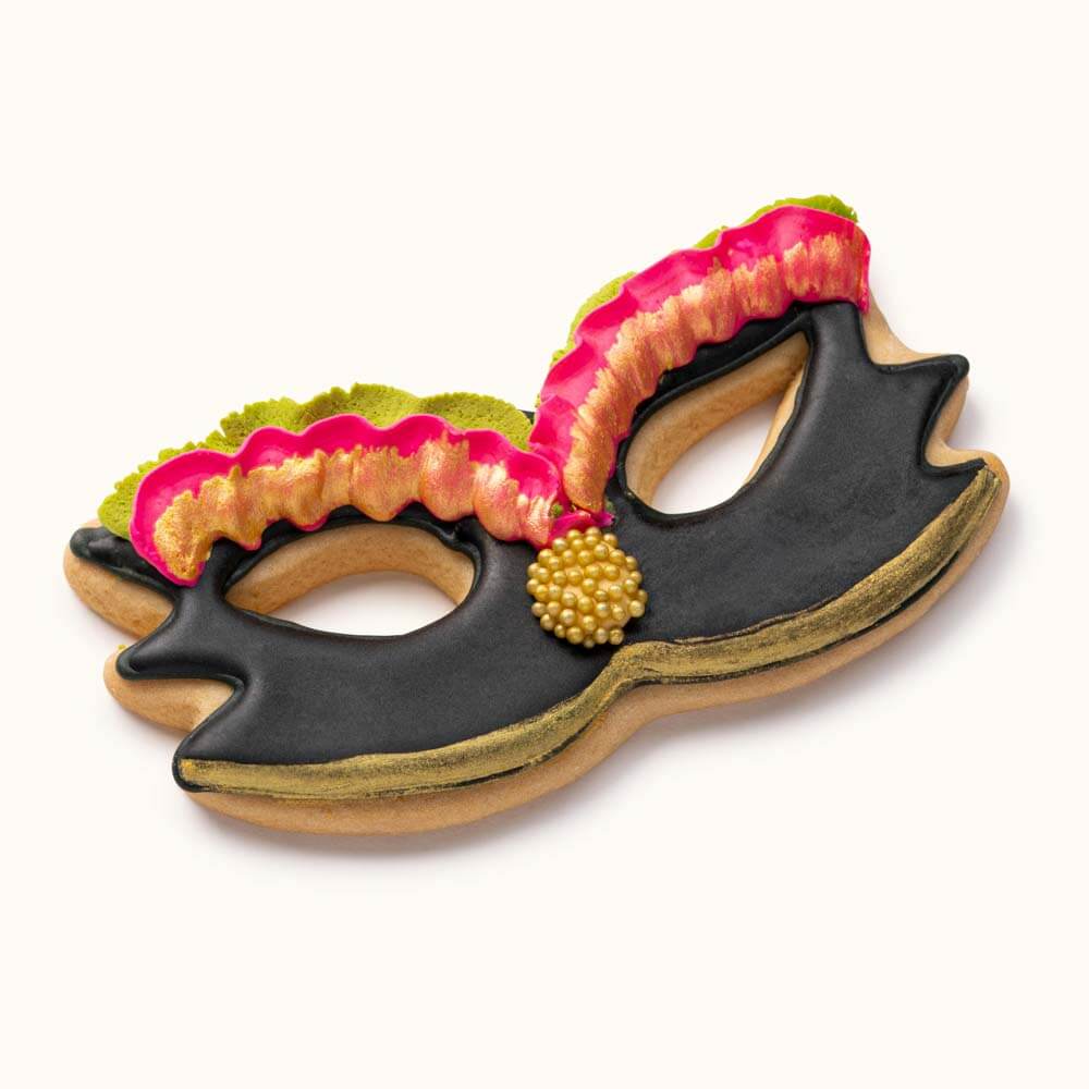 Decorated Mask Cookies Gold