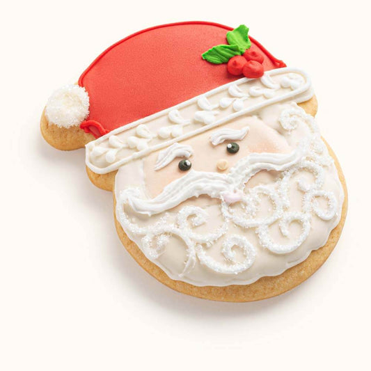 Decorated Santa Cookies