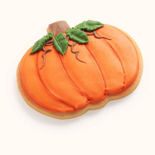 Decorated Thanksgiving Pumpkin Cookies