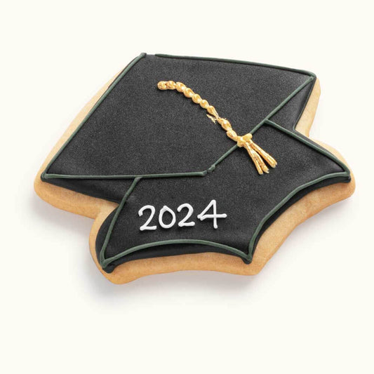 Graduation Cap Cookies Black