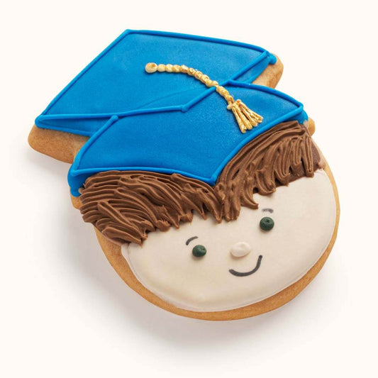 Graduation Face Cookies Brown