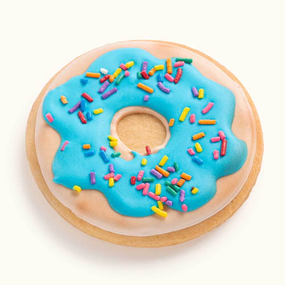 Hanukkah Decorated Donut Cookies Blue