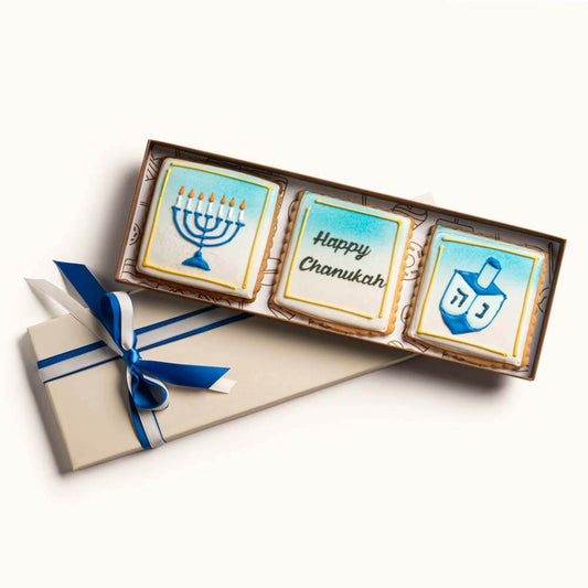 Hanukkah Signature Cookie Gift Box CustomCookies.com