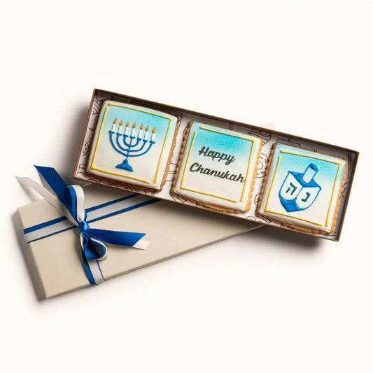 Hanukkah Signature Cookie Gift Box CustomCookies.com