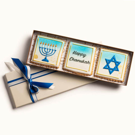 Hanukkah Signature Cookie Gift Box CustomCookies.com