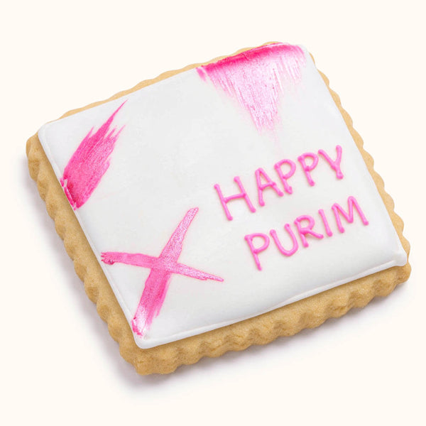Happy Purim Cookies Pink