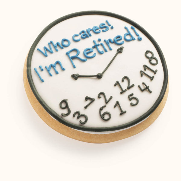 Happy Retirement Cookies Blue